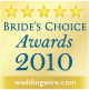 2010 Wedding Wire Bride's Choice Award Winner in 2010