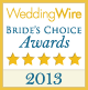 2013 Wedding Wire Bride's Choice Award Winner in 2013